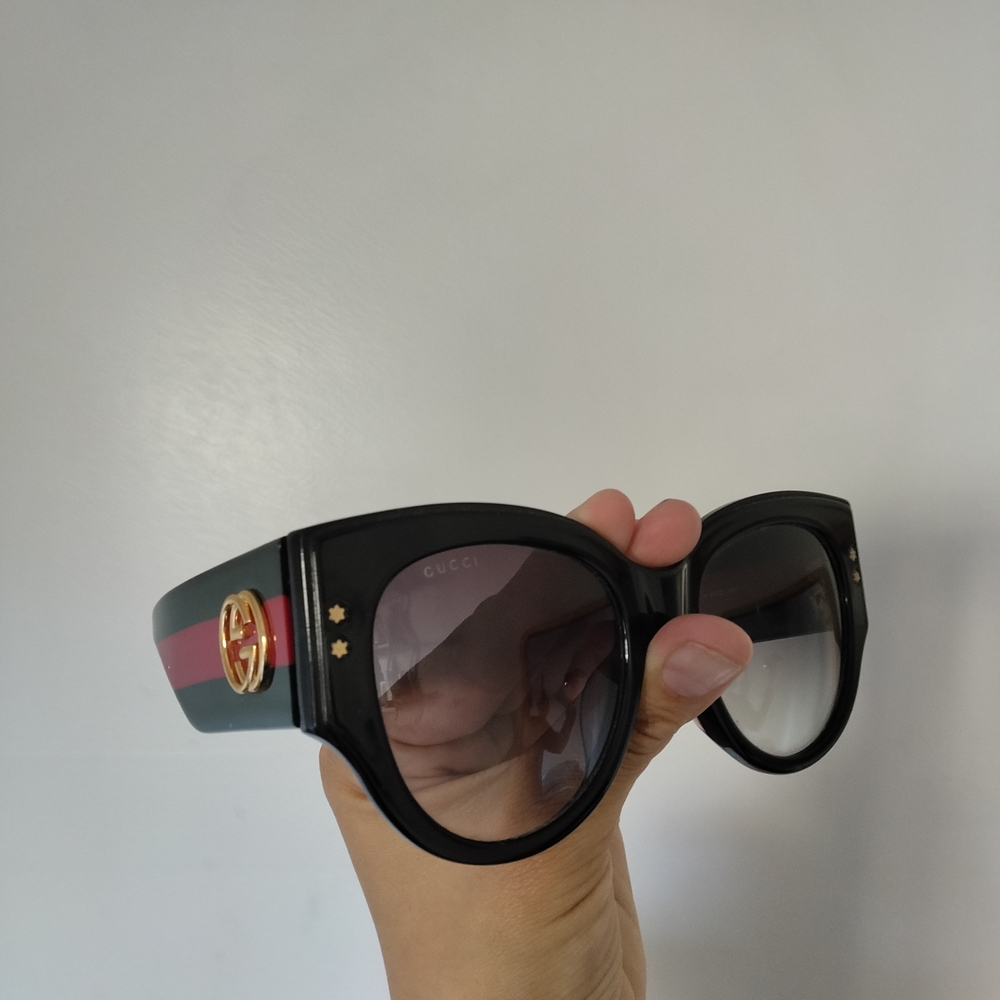 Gucci Black and Red Sunglasses